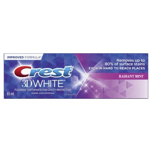 Crest 3D White Radiant Mint Whitening Toothpaste 65 mL