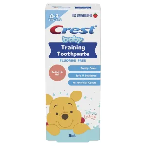 Crest Training Toothpaste, Fluoride Free, featuring Disney's Winnie the Pooh, Mild Strawberry Gel 36 mL