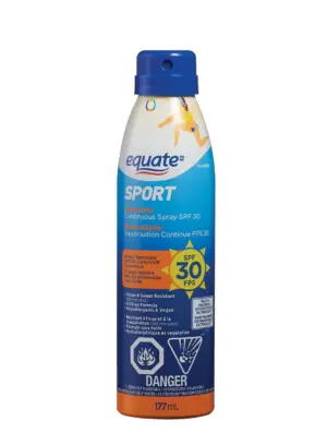 Equate Sport SPF 30 Continuous Spray Sunscreen 177 mL