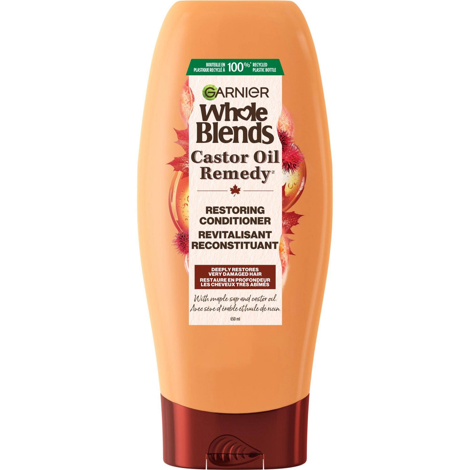 Garnier Whole Blends Castor Oil Remedy Conditioner 650 ml
