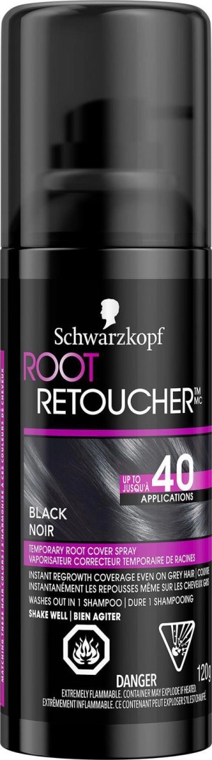 Schwarzkopf Root Retoucher Temporary Root Cover Spray, Black 120g