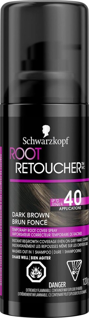 Schwarzkopf Root Retoucher Temporary Root Cover Spray, Dark Brown 120g