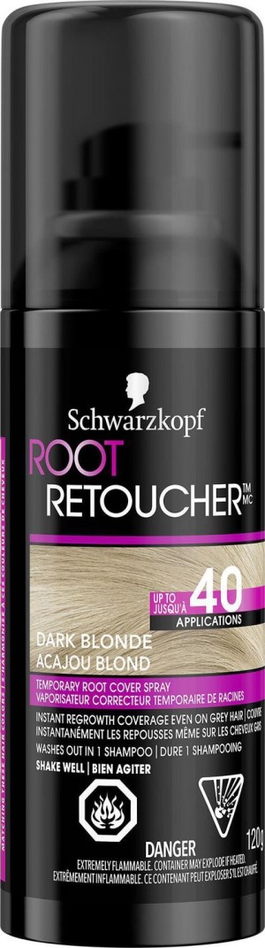 Schwarzkopf Root Retoucher Temporary Root Cover Spray, Dark Blonde 120g