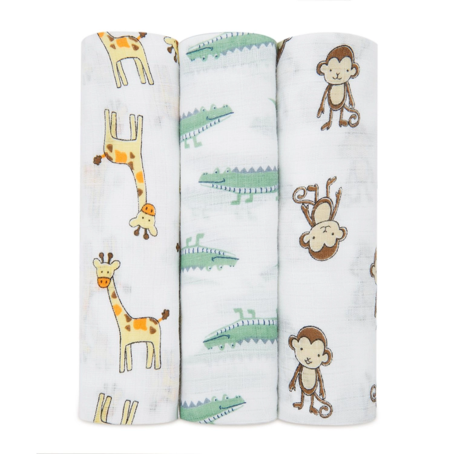 Sweet Safari 3 Pack Swaddles