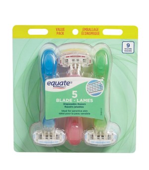 Equate 5 Blade Disposable Razors for Women
