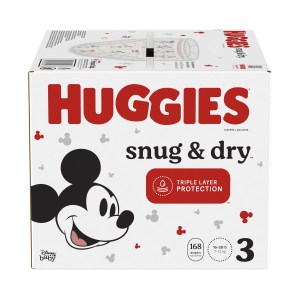 HUGGIES Snug & Dry Diapers, Mega Colossal Pack 168 Count