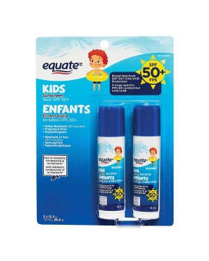 Equate Kids SPF 50+ Sunscreen Sticks 2x13.3 g