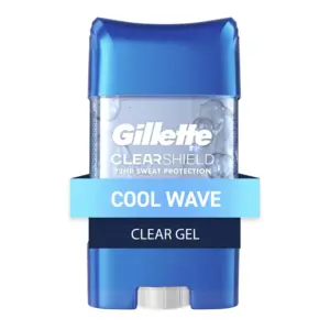Gillette Clearshield 72HR Sweat Protection Cool Wave Clear Gel