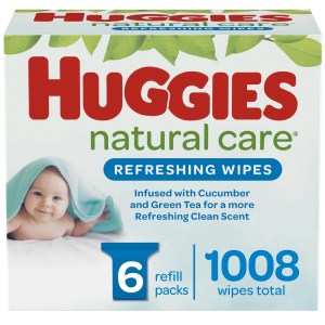 HUGGIES Refreshing Clean Scented Baby Wipes, 6 Refill Packs (1008 Total Wipes) 1008 Count