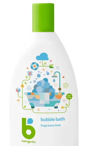 Babyganics Bubble Bath, Fragrance Free, 591ml 591 mL