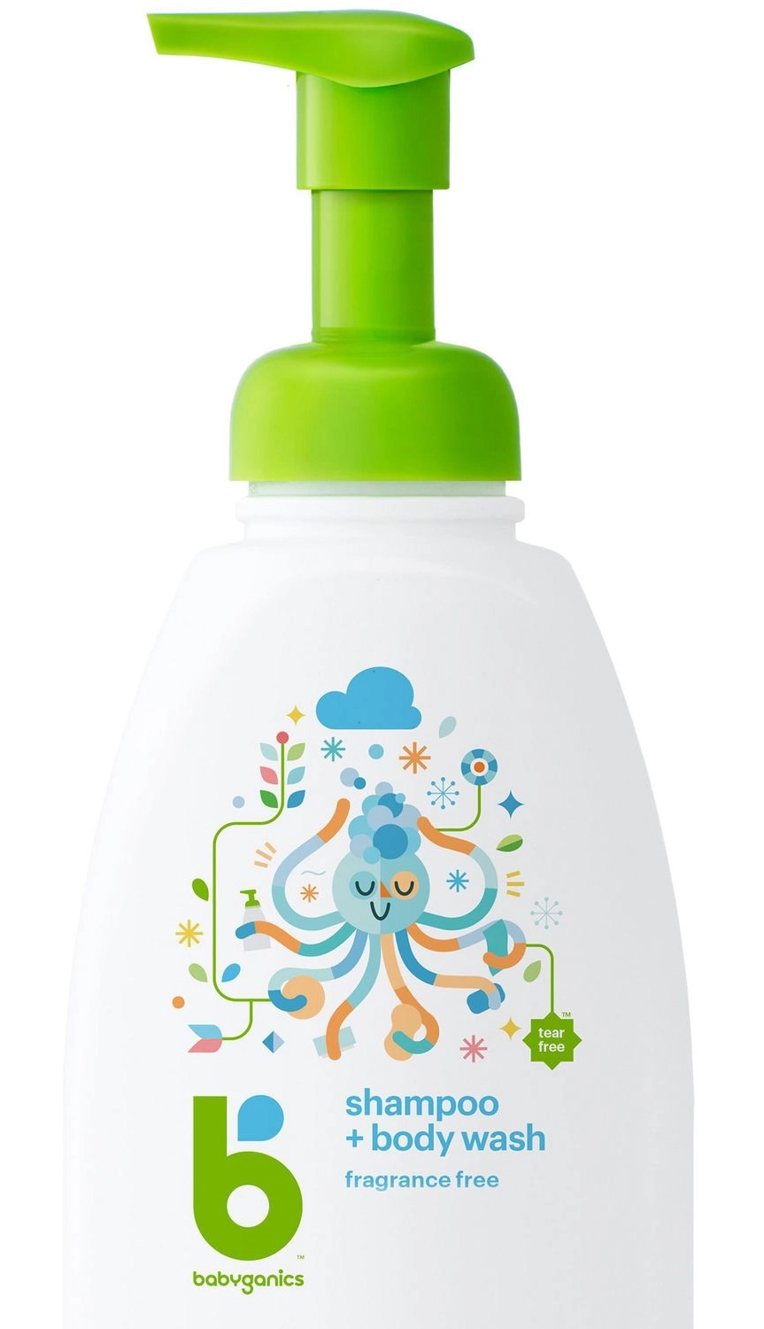 Babyganics Shampoo & Body Wash, Fragrance Free, 473ml 473 ml