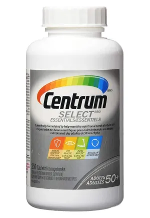 Centrum Select Essentials 50+ Multivitamin and Multimineral Supplement Tablets, 250 Count 250 Tablets