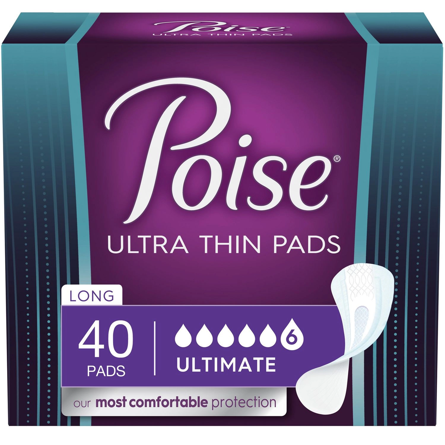 Poise Ultra Thin Incontinence Pads, Ultimate Absorbency