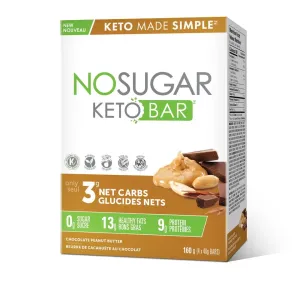 No Sugar KETO Bar Choc Peanut Butter 160 g