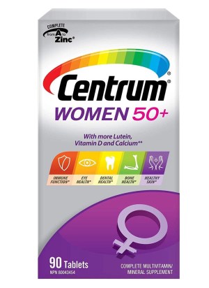 Centrum Women 50+ Multivitamin and Multimineral Supplement Tablets, 90 Count 90 Tablets