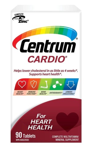 Centrum Cardio Multivitamin and Multimineral Supplement Tablets, 90 Count 90 Tablets