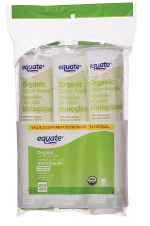 Equate Organic Cotton Rounds - Value Size 3 x 100