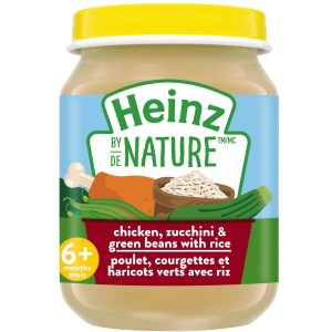 Heinz by Nature Baby Food - Chicken, Zucchini & Green Beans with Rice Purée 128 ml