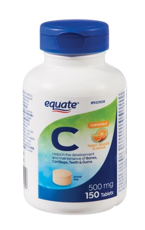 Equate Vitamin C 500mg Orange Chewables 150 Tablets
