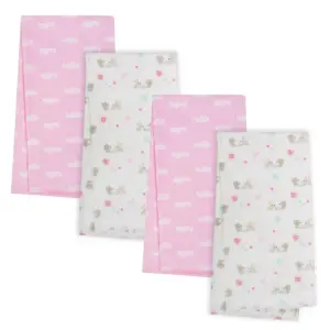 Gerber Organic 4-Pack Flannel Blankets