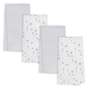 Gerber Organic 4-Pack Flannel Blankets