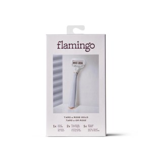 Flamingo Razor with 5-Blade Cartridges - Taro & Rose Gold