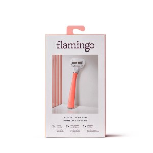 Flamingo Women's 5-Blade Razor with Replacement Blade Cartridge - Pomelo