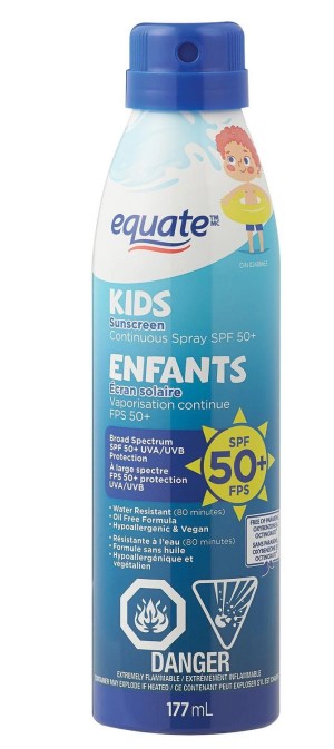Equate Kids SPF 50+ Continuous Spray Sunscreen 177 mL