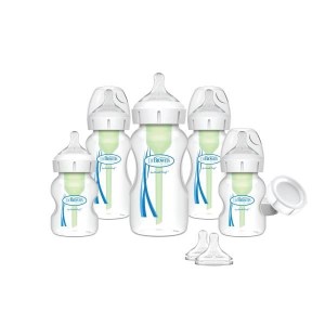 Dr. Brown's Natural Flow Anti-Colic Options+ Wide-Neck Baby Bottle Newborn Feeding Set