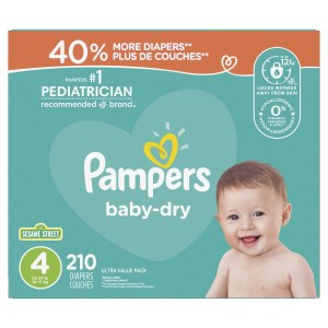 Pampers Baby Dry Diapers, Ultra Value Pack 210 Count