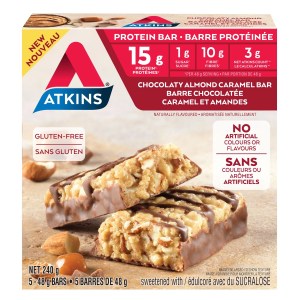 Atkins Chocolaty Almond Caramel Protein Bar 240 g