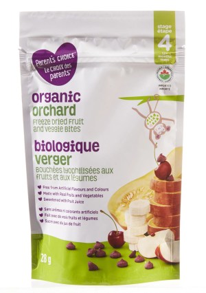 Parent's Choice Organic Orchard Freeze Dried Fruit and Veggie Bites 28 g
