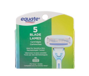 Equate 5 Blade Razor Refills for Women, Sensitive Skin