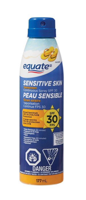 Equate Sensitive Skin SPF 30 Continuous Spray Sunscreen 177 mL
