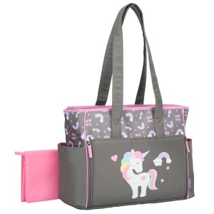 Baby Boom Unicorn Zip Front Tote Diaper Bag
