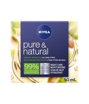 NIVEA Pure & Natural Moisturizing Organic Argan Oil Night Cream 50 mL
