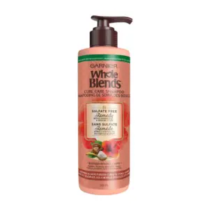 Garnier Whole Blends Sulfate Free Shampoo for Curly Hair, Royal Hibiscus & Shea Butter, 355ml 355 mL