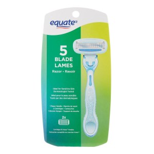 Equate 5 Blade Razor for Women, Sensitive Skin
