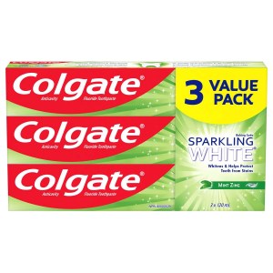 Colgate Sparkling White Whitening Toothpaste, Mint Zing - 120ml, 3 Pack 120 mL