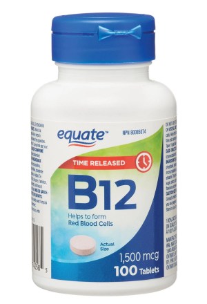 Equate Vitamin B12 1500MCG Timed Release 100 Tablets