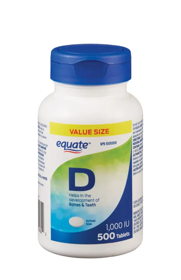 Equate Vitamin D 1000 IU 500 Tablets - CTC Health