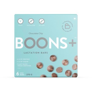BOONS+ Lactation & Protein Bars: Chocolate Chip 270 G