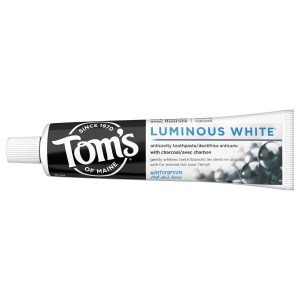 Tom's of Maine Luminous White Toothpaste With Charcoal, Wintergreen 85 mL