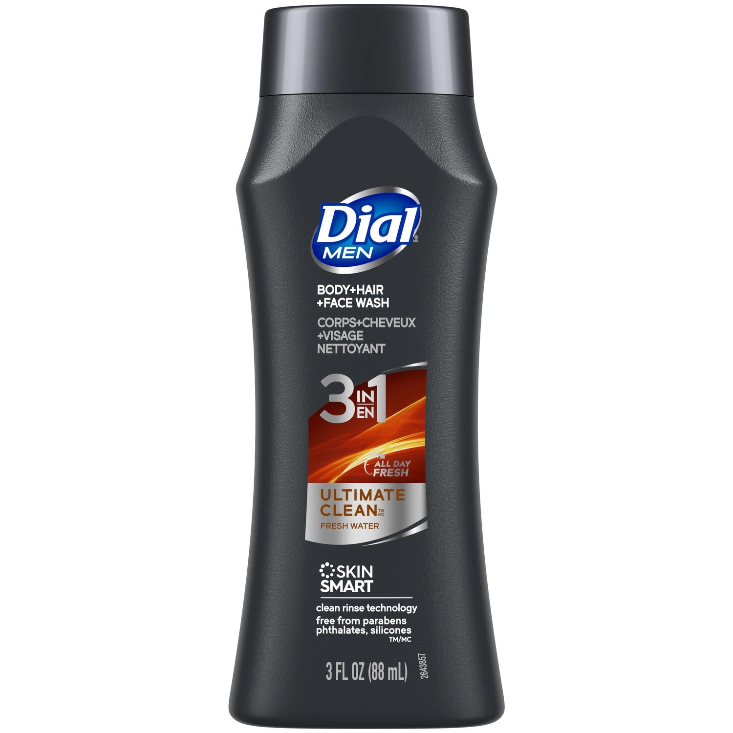 Dial for Men Ultimate Clean 3-in-1 Body+Hair+Face Wash 88 mL CTC