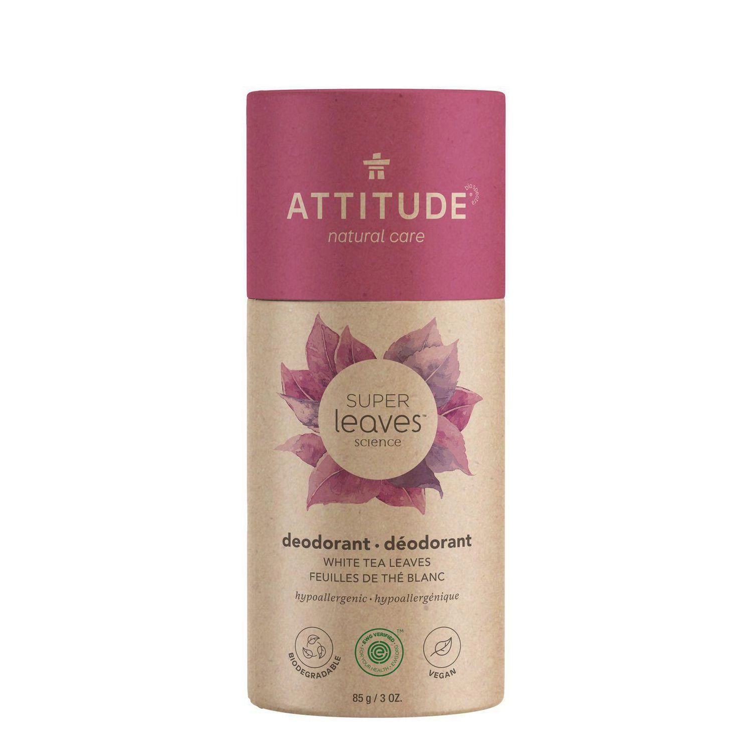 ATTITUDE Super Leaves Plastic Free Natural Deodorant 85 g