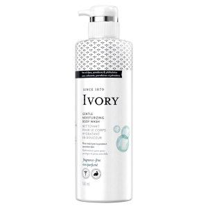 Ivory Gentle Moisturizing Body Wash for Dry, Sensitive Skin, Fragrance-free 530 mL