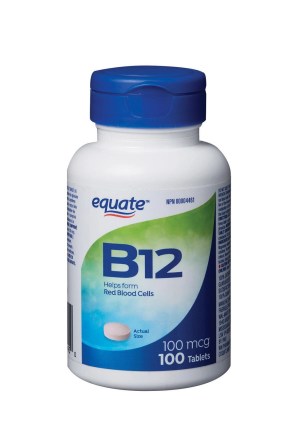 Equate Vitamin B12 100mcg 100 Tablets