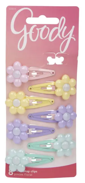 Goody Girls Flower Snap Clips - Assorted