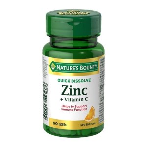 Nature's Bounty Quick Dissolve Zinc + Vitamin C Immune Support - 60 Tablets 60 Tablets