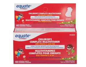 Equate Children’s Complete Multivitamin 60 CHEWABLE TABLETS